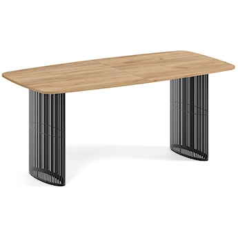 Stół rozkładany do jadalni Avenor 180-256 cm Dąb Craft z czarnymi nogami