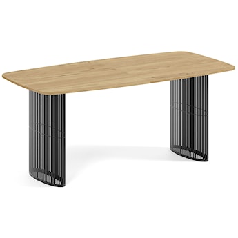 Stół rozkładany do jadalni Avenor 180-256 cm Dąb Lancelot z czarnymi nogami