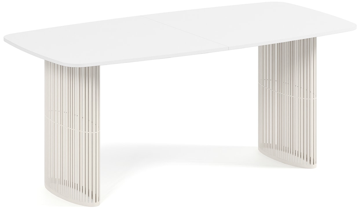 Stół rozkładany do jadalni Avenor 180-256 cm biały z nogami kaszmir 