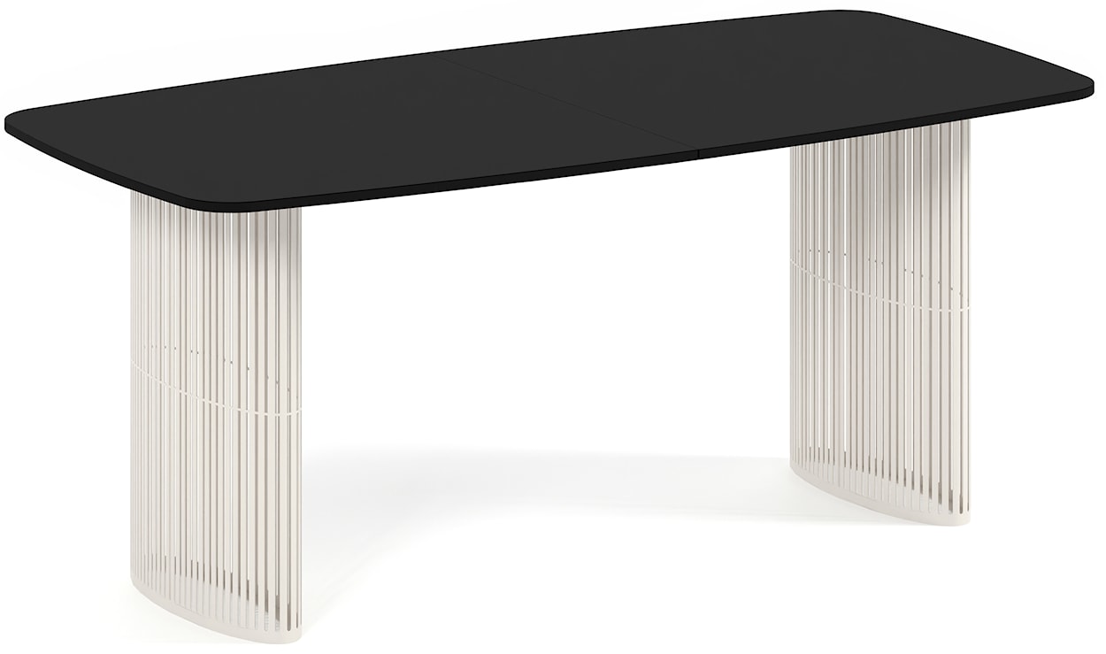 Stół rozkładany do jadalni Avenor 180-256 cm czarny z nogami kaszmir 