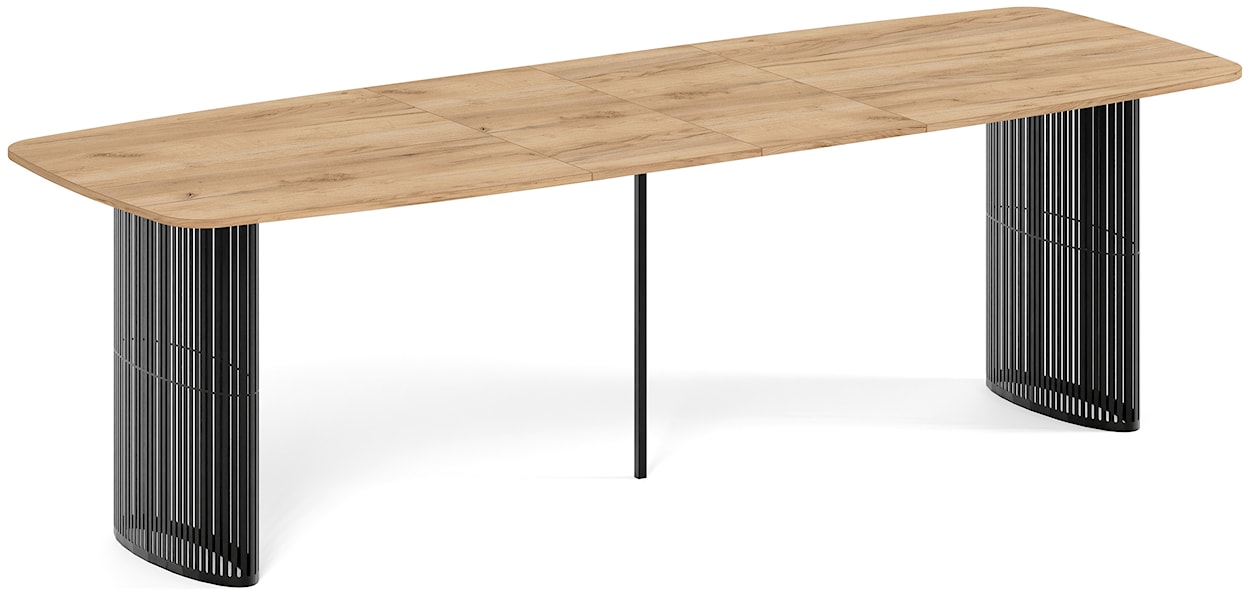 Stół rozkładany do jadalni Avenor 180-256 cm Dąb Craft z czarnymi nogami  - zdjęcie 2