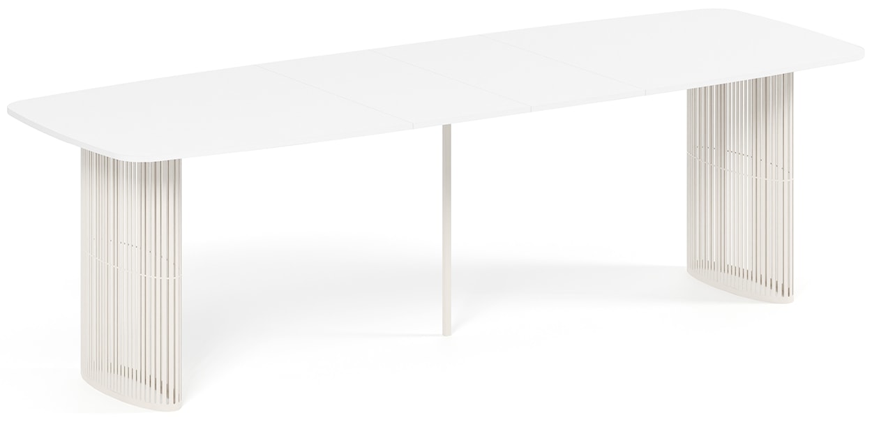 Stół rozkładany do jadalni Avenor 180-256 cm biały z nogami kaszmir  - zdjęcie 2
