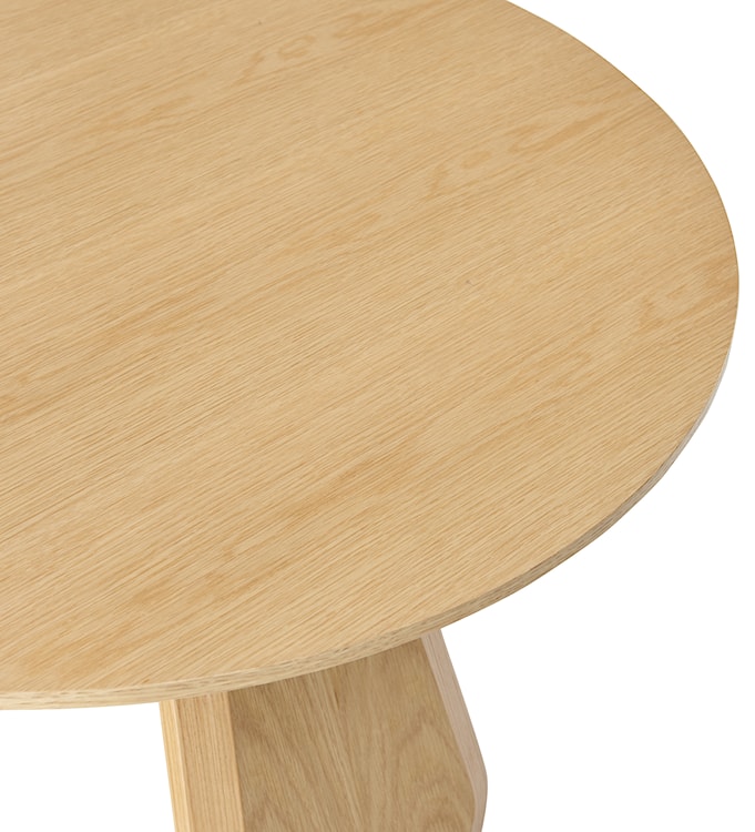 Stolik kawowy Affitly okrągły 80 cm dąb naturalny fornir  - zdjęcie 6