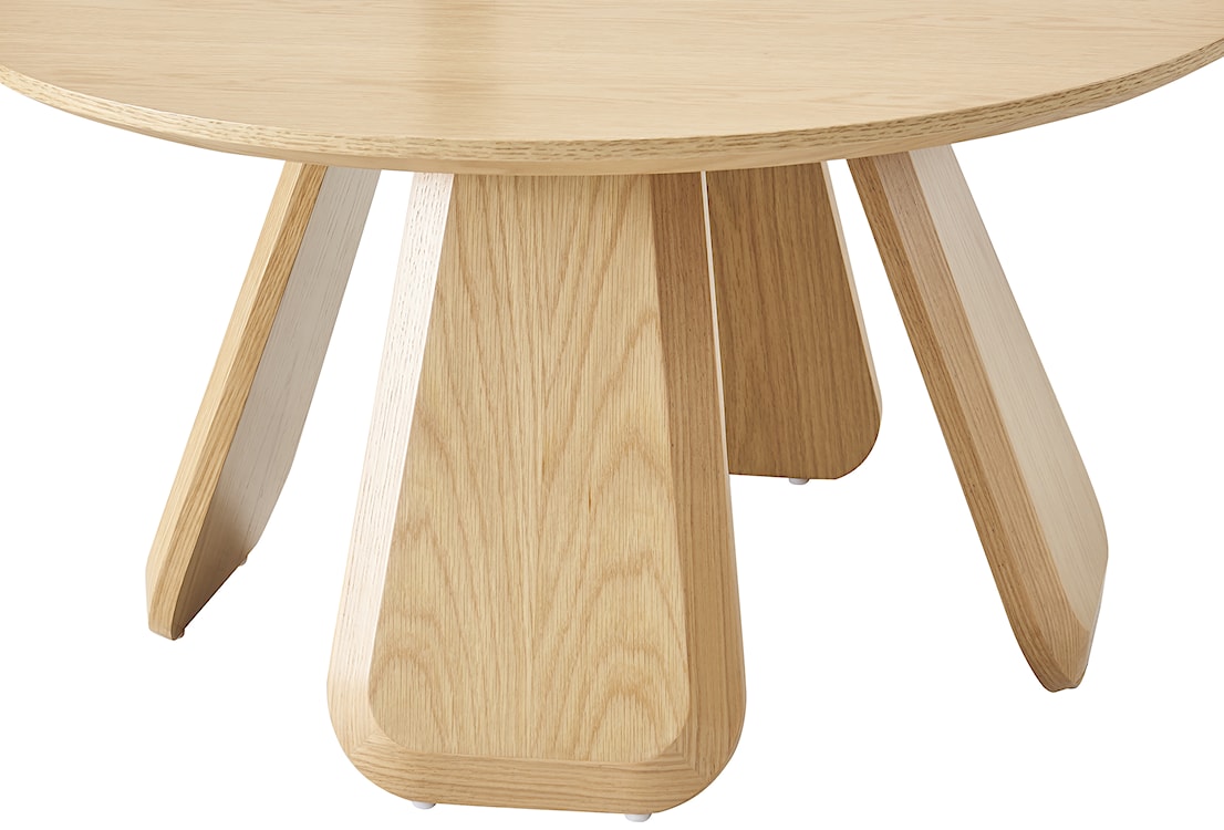 Stolik kawowy Affitly okrągły 80 cm dąb naturalny fornir  - zdjęcie 7
