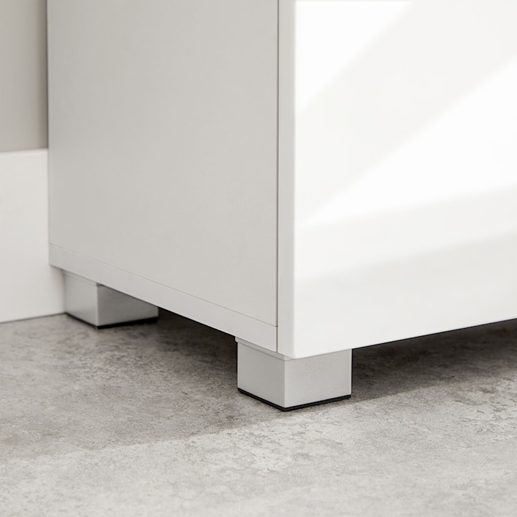 Szafka łazienkowa Kaloss na chromowanych nóżkach z szufladą biała  - zdjęcie 8