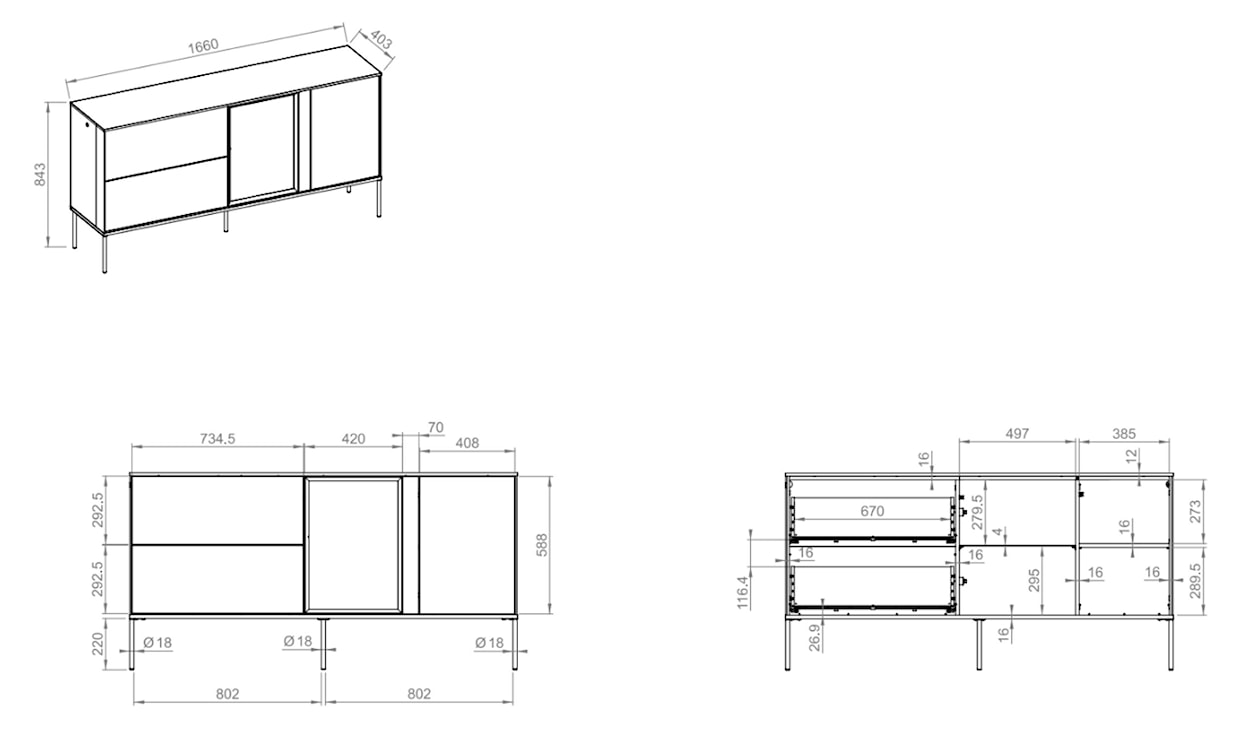 Komoda jednodrzwiowa Bellezo z witryną LED i dwiema szufladami 166 cm kremowy  - zdjęcie 8