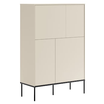 Komoda czterodrzwiowa Bellezo wysoka 95 cm kremowy