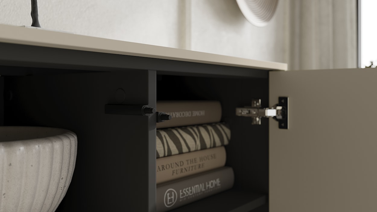 Komoda czterodrzwiowa Bellezo wysoka 95 cm kremowy  - zdjęcie 11