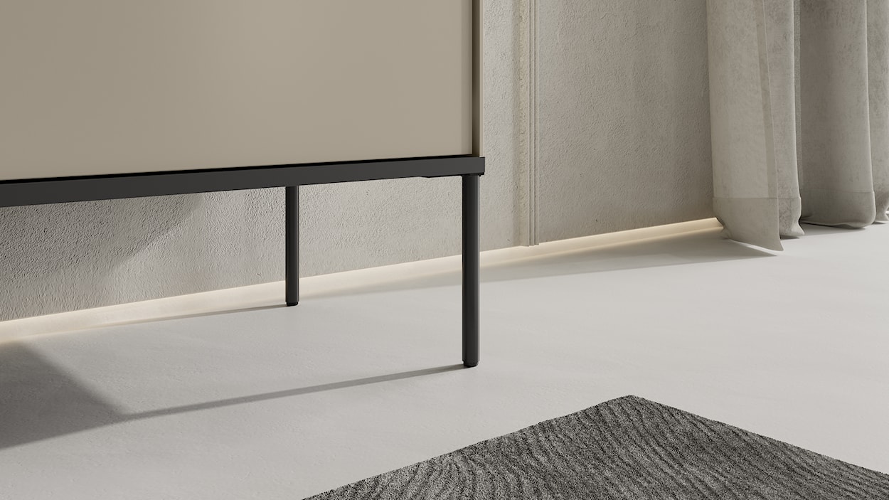 Komoda czterodrzwiowa Bellezo wysoka 95 cm kremowy  - zdjęcie 10