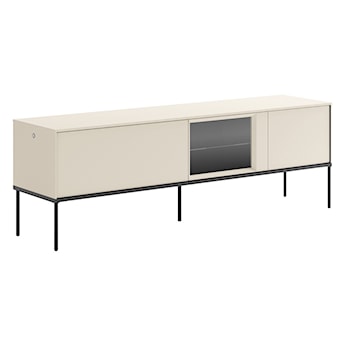 Szafka RTV Bellezo z witryną LED 166 cm kremowy