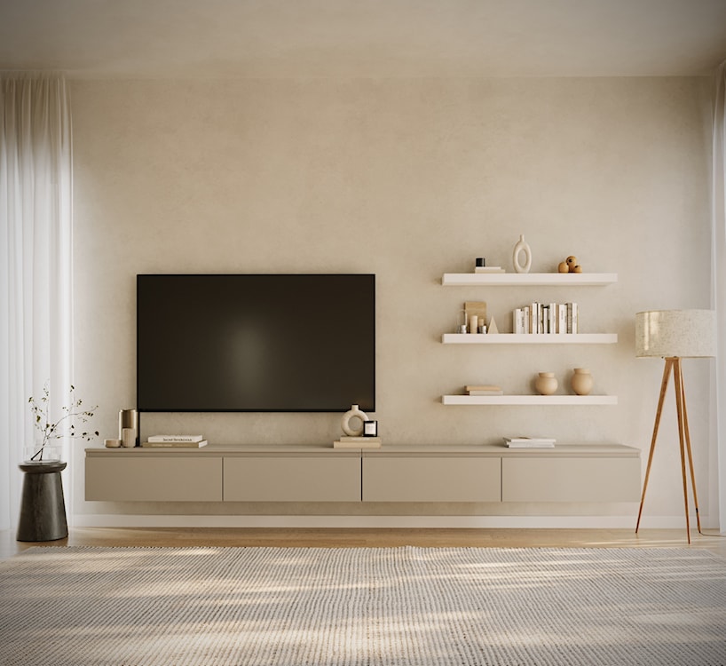Szafka RTV Bemmi wisząca 300 cm kaszmir  - zdjęcie 3