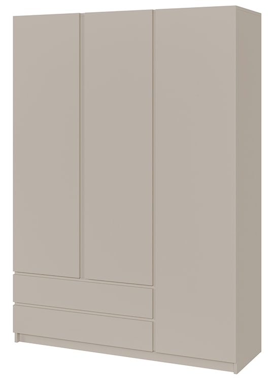 Szafa trzydrzwiowa Bemmi z dwiema szufladami 150 cm kaszmir 