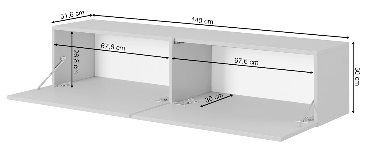 Szafka RTV Bisira 140 cm kaszmir  - zdjęcie 7