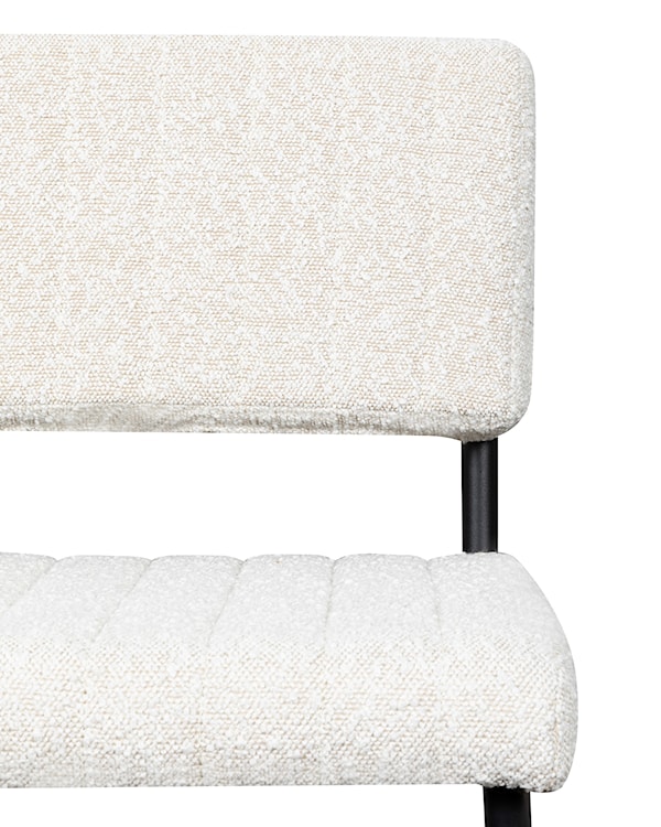 Krzesło na płozach Siterize białe w tkaninie boucle białe  - zdjęcie 4