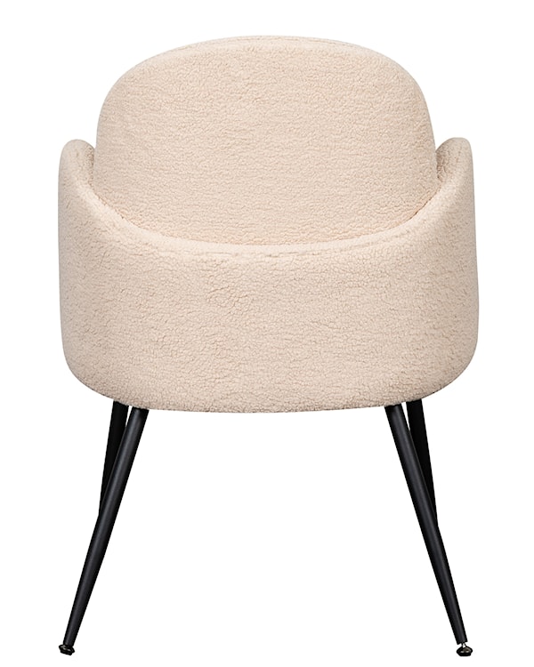 Krzesło z podłokietnikami Smitor w tkaninie boucle beżowe  - zdjęcie 4