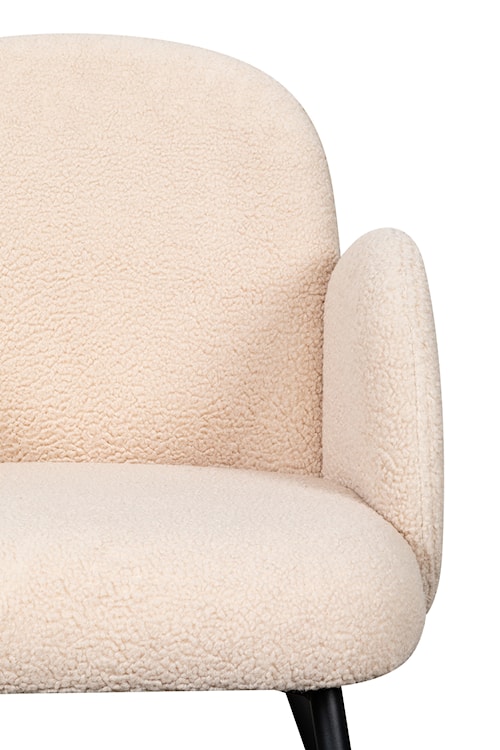 Krzesło z podłokietnikami Smitor w tkaninie boucle beżowe  - zdjęcie 8
