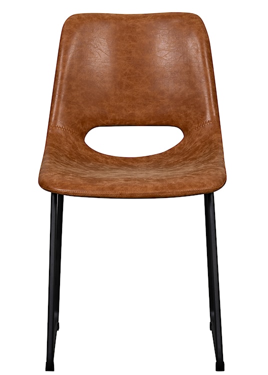 Krzesło tapicerowane Panessy brązowa ekoskóra  - zdjęcie 9