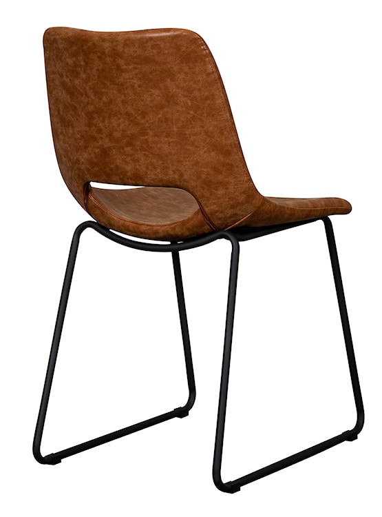 Krzesło tapicerowane Panessy brązowa ekoskóra  - zdjęcie 12