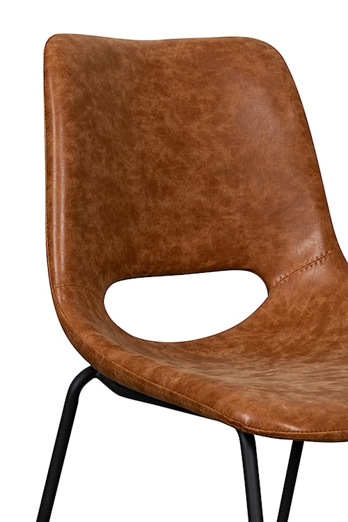 Krzesło tapicerowane Panessy brązowa ekoskóra  - zdjęcie 2