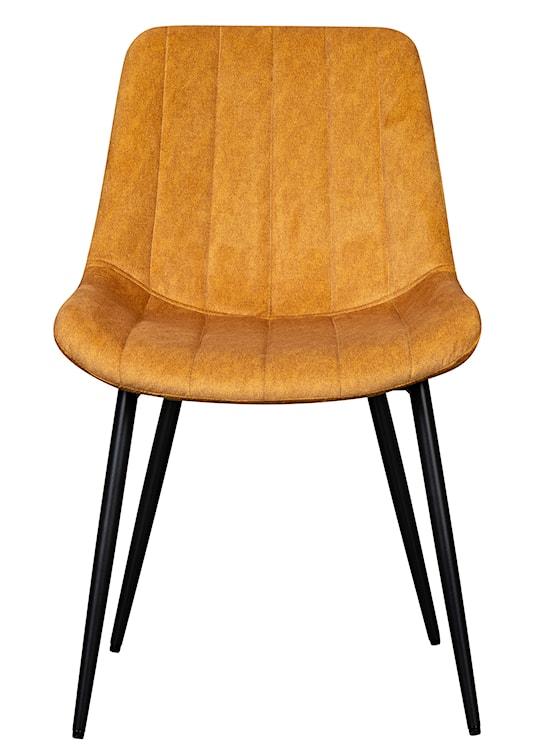 Krzesło tapicerowane Roploy musztardowy velvet  - zdjęcie 2