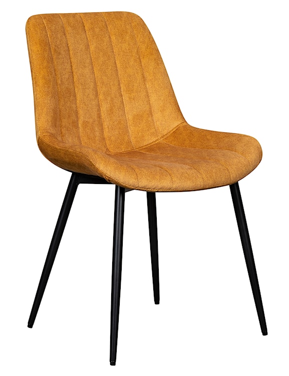 Krzesło tapicerowane Roploy musztardowy velvet