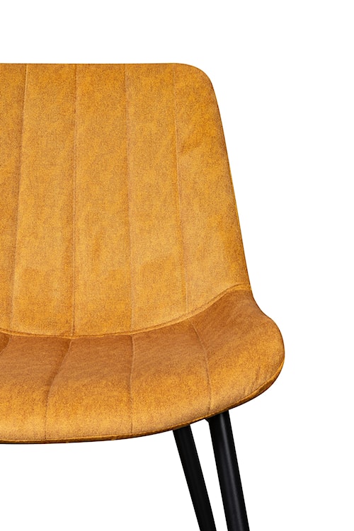Krzesło tapicerowane Roploy musztardowy velvet  - zdjęcie 7