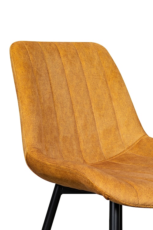 Krzesło tapicerowane Roploy musztardowy velvet  - zdjęcie 8
