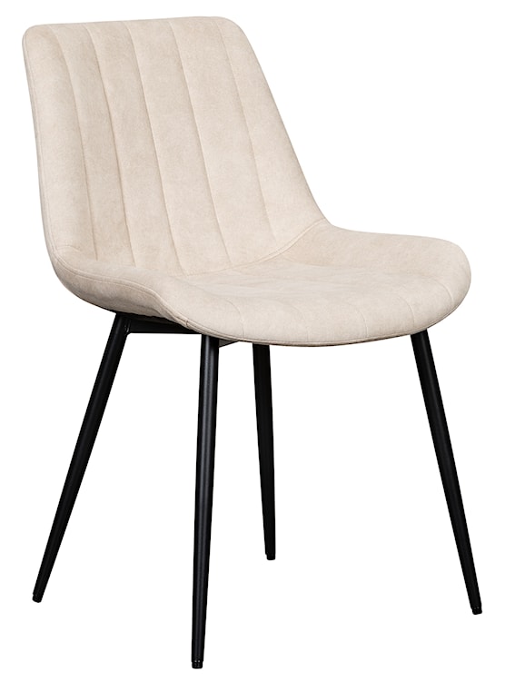Krzesło tapicerowane Roploy beżowy velvet