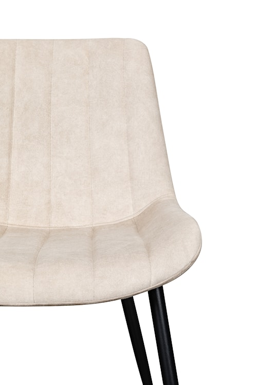 Krzesło tapicerowane Roploy beżowy velvet  - zdjęcie 3