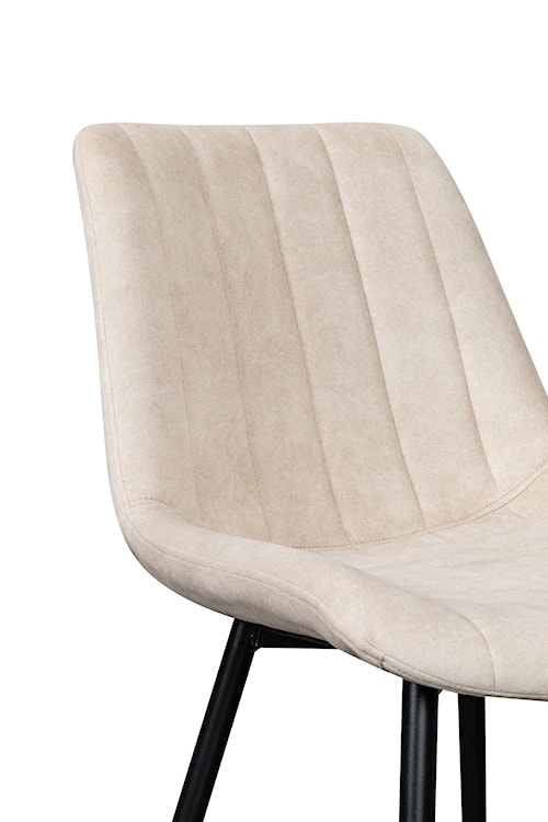 Krzesło tapicerowane Roploy beżowy velvet  - zdjęcie 2