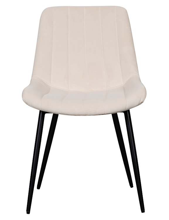 Krzesło tapicerowane Roploy kremowy velvet  - zdjęcie 6