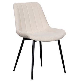 Krzesło tapicerowane Roploy kremowy velvet