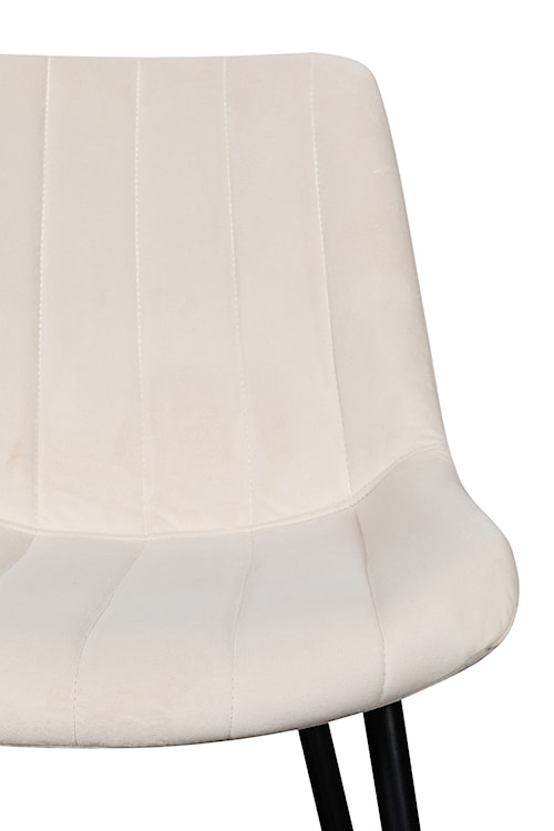 Krzesło tapicerowane Roploy kremowy velvet  - zdjęcie 10