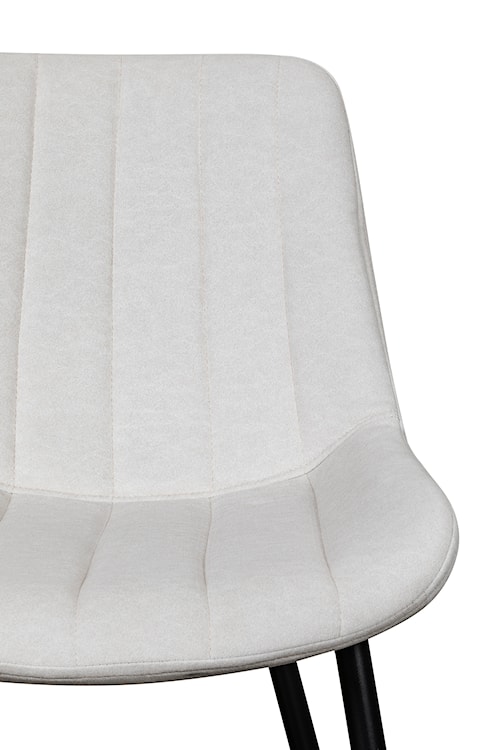 Krzesło tapicerowane Roploy jasnokremowy velvet  - zdjęcie 2