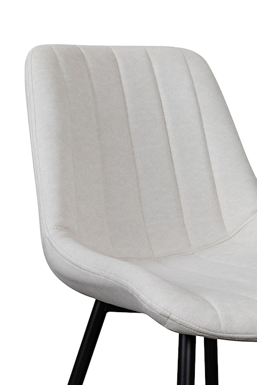 Krzesło tapicerowane Roploy jasnokremowy velvet  - zdjęcie 3