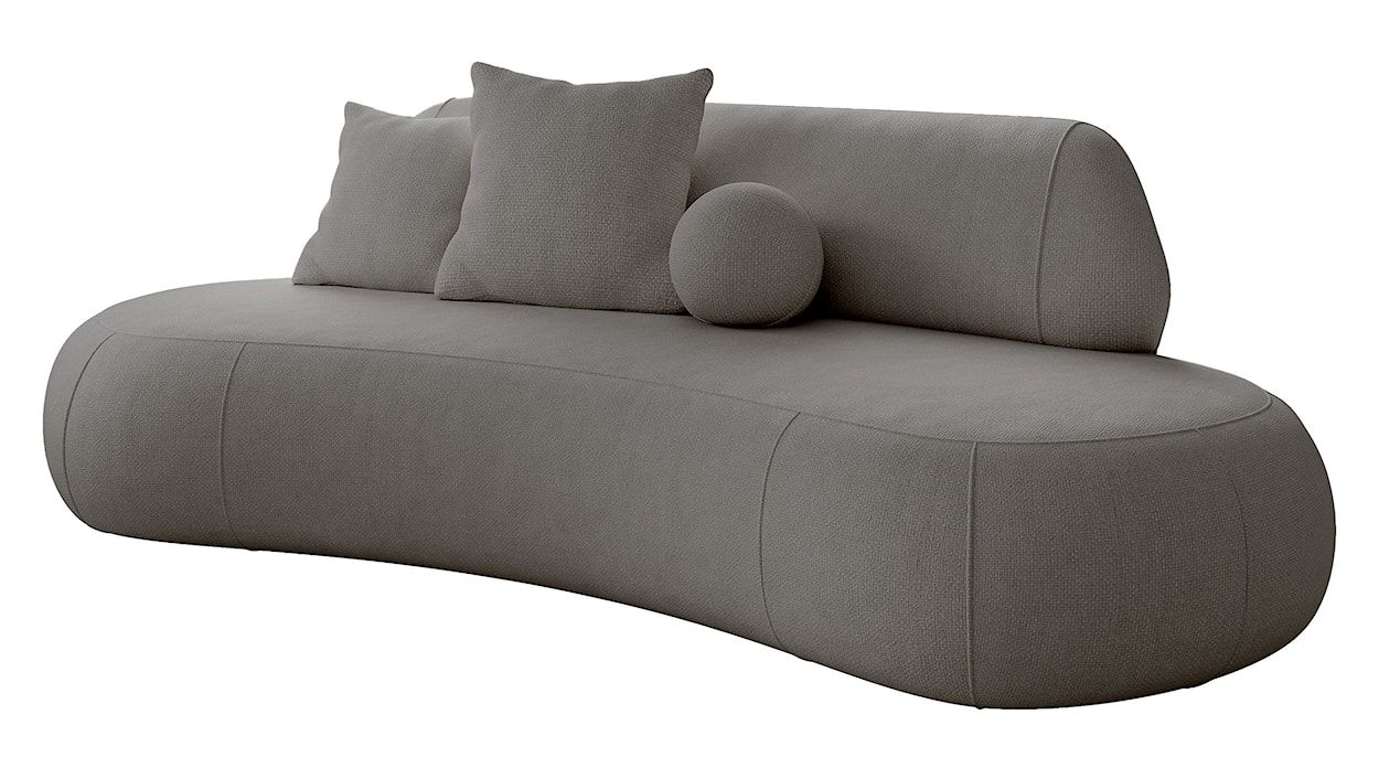 Sofa trzyosobowa Balme szarobeżowa w tkaninie łatwoczyszczącej