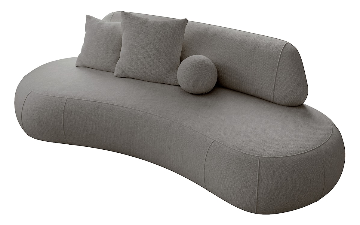 Sofa trzyosobowa Balme szarobeżowa w tkaninie łatwoczyszczącej  - zdjęcie 4