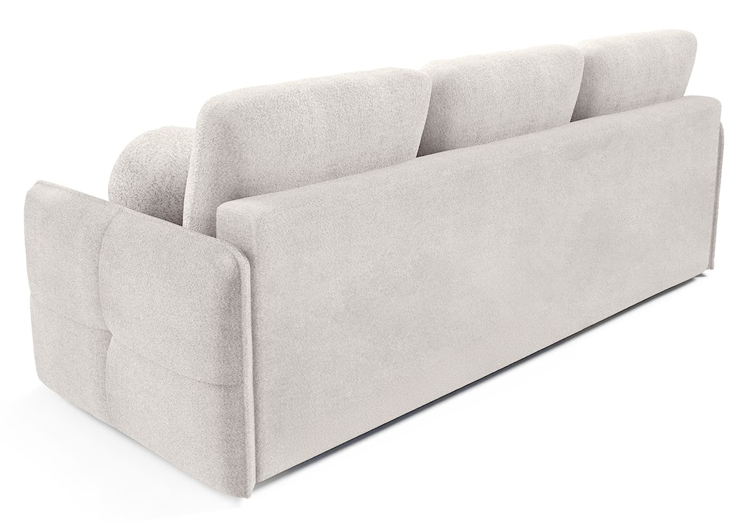 Kanapa rozkładana trzyosobowa Bambeli z pojemnikiem kremowa boucle  - zdjęcie 4