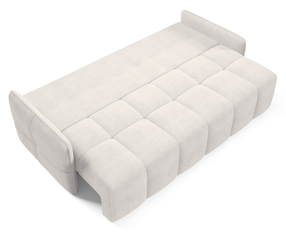 Kanapa rozkładana trzyosobowa Bambeli z pojemnikiem kremowa boucle  - zdjęcie 5