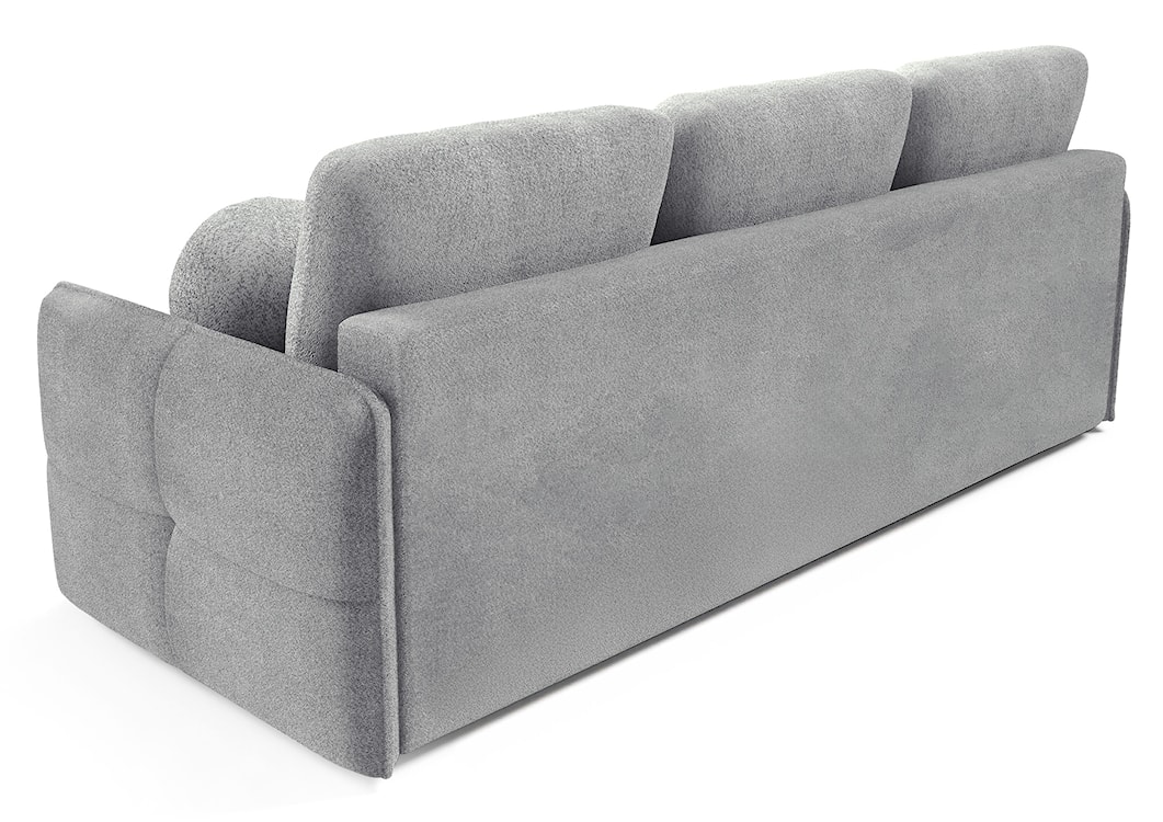 Kanapa rozkładana trzyosobowa Bambeli z pojemnikiem szara boucle  - zdjęcie 4