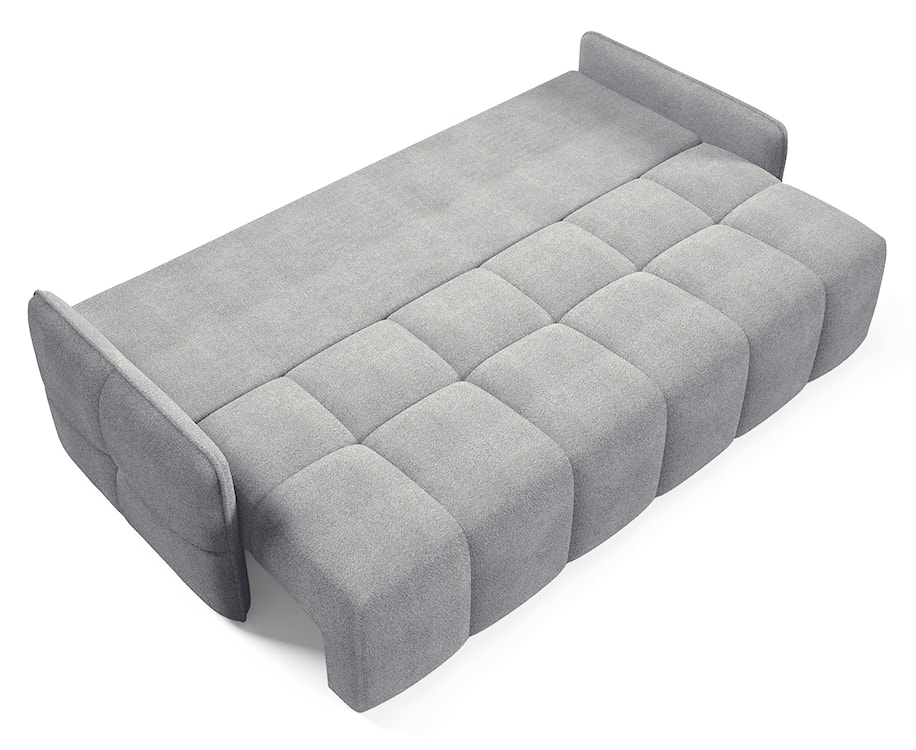 Kanapa rozkładana trzyosobowa Bambeli z pojemnikiem szara boucle  - zdjęcie 5