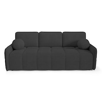 Kanapa rozkładana trzyosobowa Bambeli z pojemnikiem grafitowa boucle