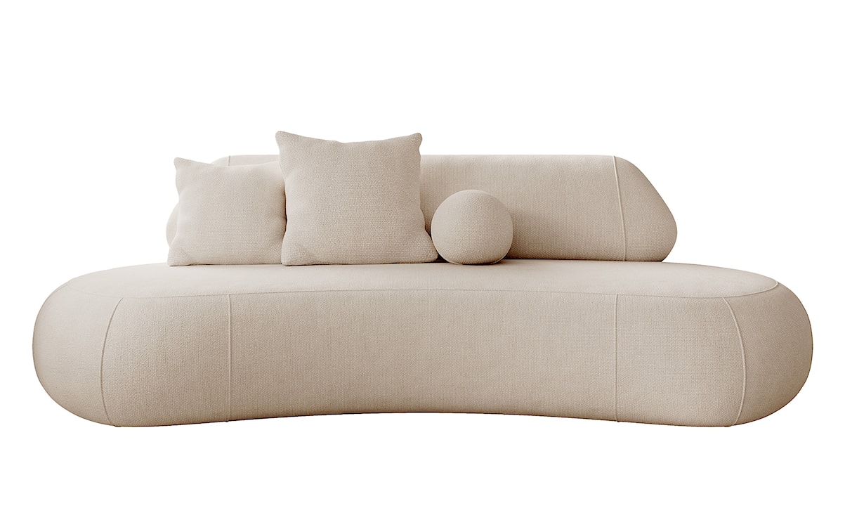 Sofa trzyosobowa Balme beżowa w tkaninie łatwoczyszczącej  - zdjęcie 3