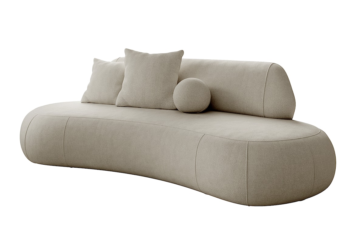 Sofa trzyosobowa Balme szarobeżowa w tkaninie łatwoczyszczącej