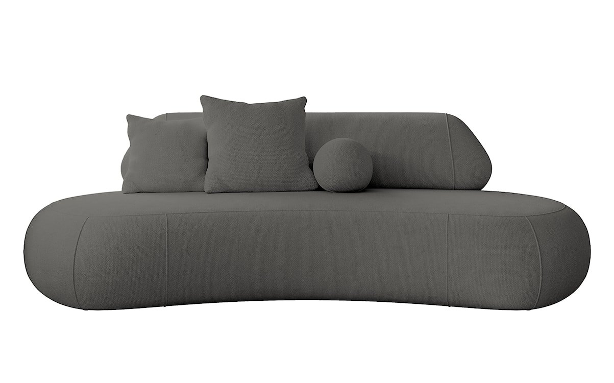 Sofa trzyosobowa Balme szara w tkaninie łatwoczyszczącej  - zdjęcie 3
