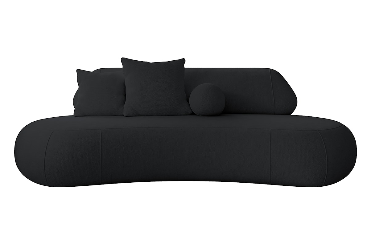 Sofa trzyosobowa Balme grafitowa w tkaninie łatwoczyszczącej  - zdjęcie 3