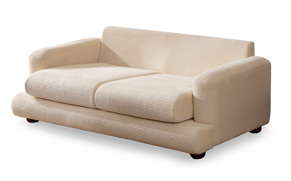 Sofa dwuosobowa Bellines sztruks kremowy  - zdjęcie 10