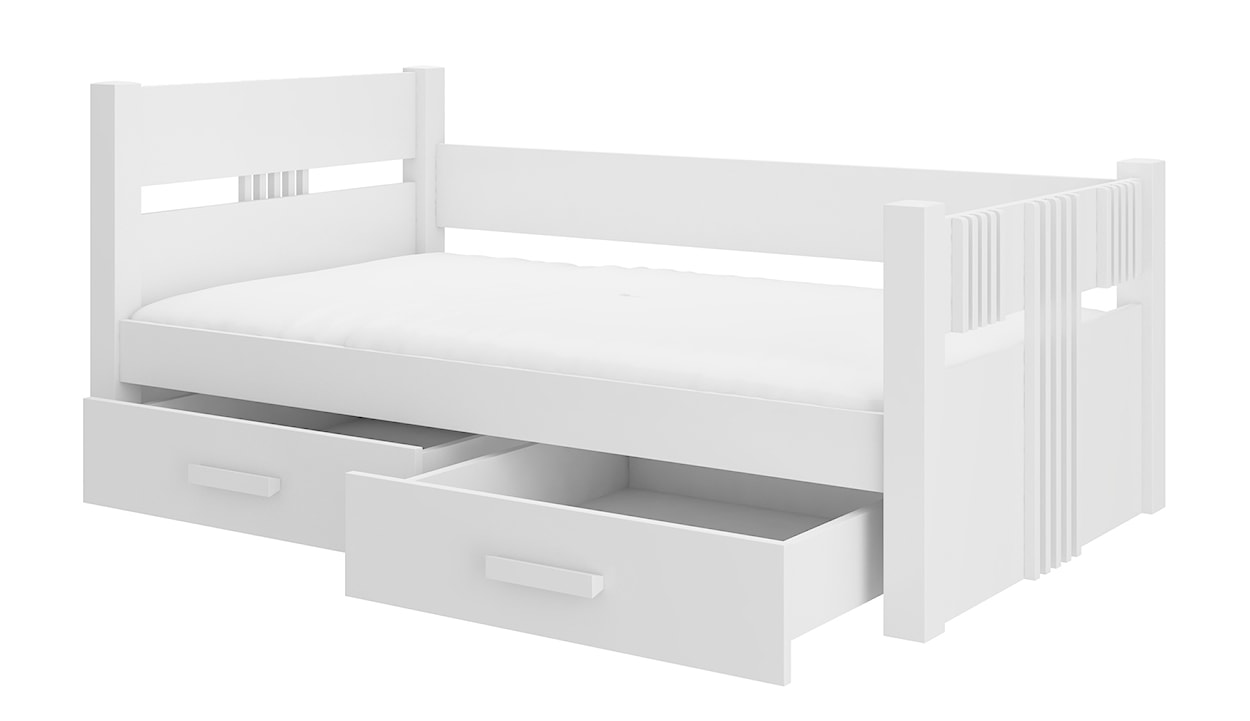Łóżko dziecięce Toodie 180x80 białe z materacem