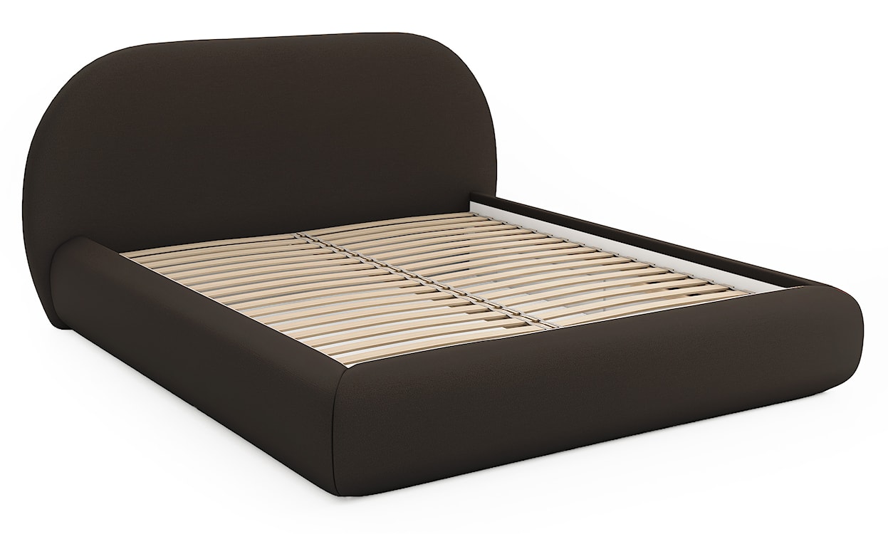Łóżko tapicerowane 140x200 cm Buvio brązowe szenil  - zdjęcie 3