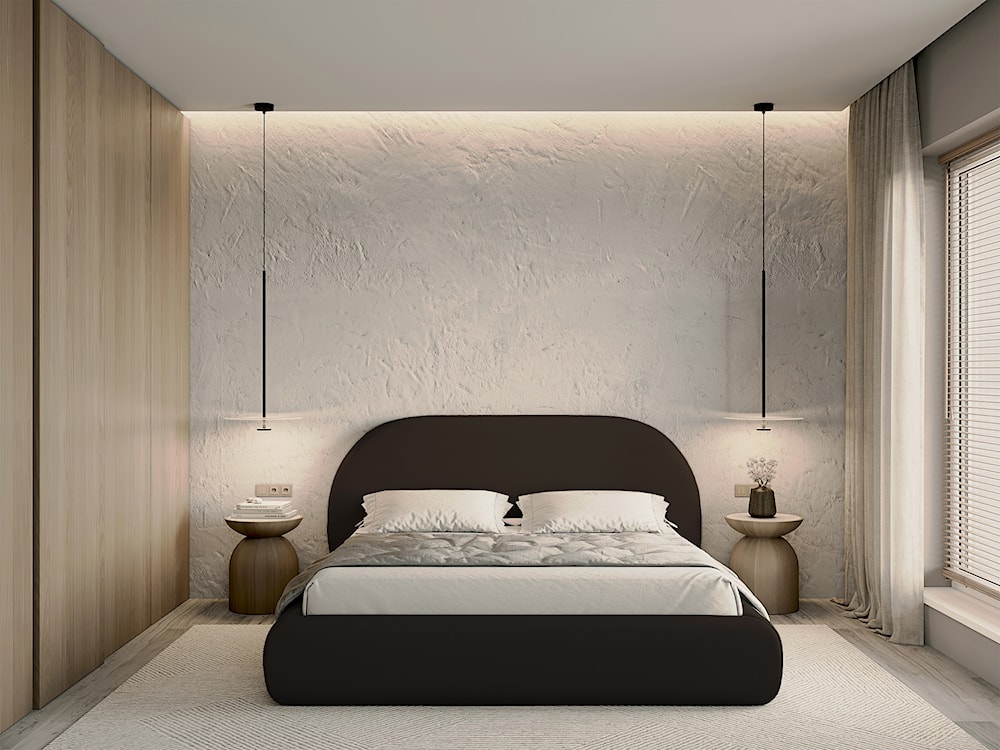 Łóżko tapicerowane 160x200 cm Buvio brązowe szenil  - zdjęcie 4